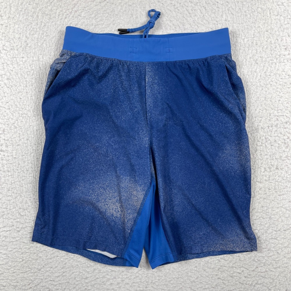 Lululemon Athletic‎ Shorts Mens Small Blue Space Dye Activewear Training Running